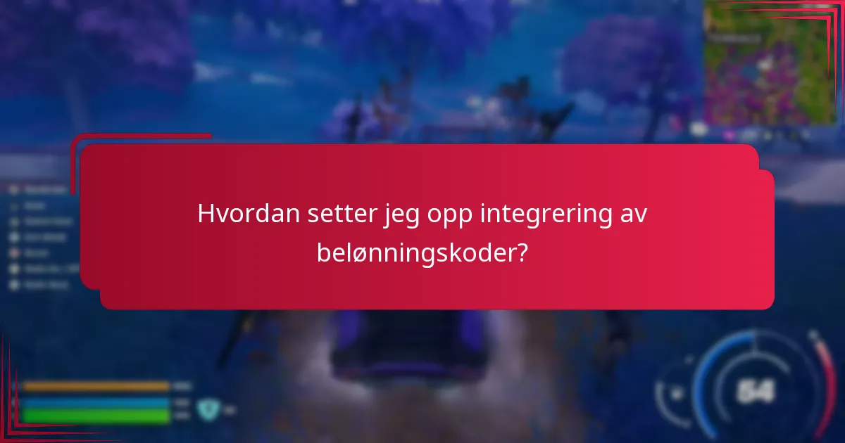 Hvordan setter jeg opp integrering av belønningskoder?